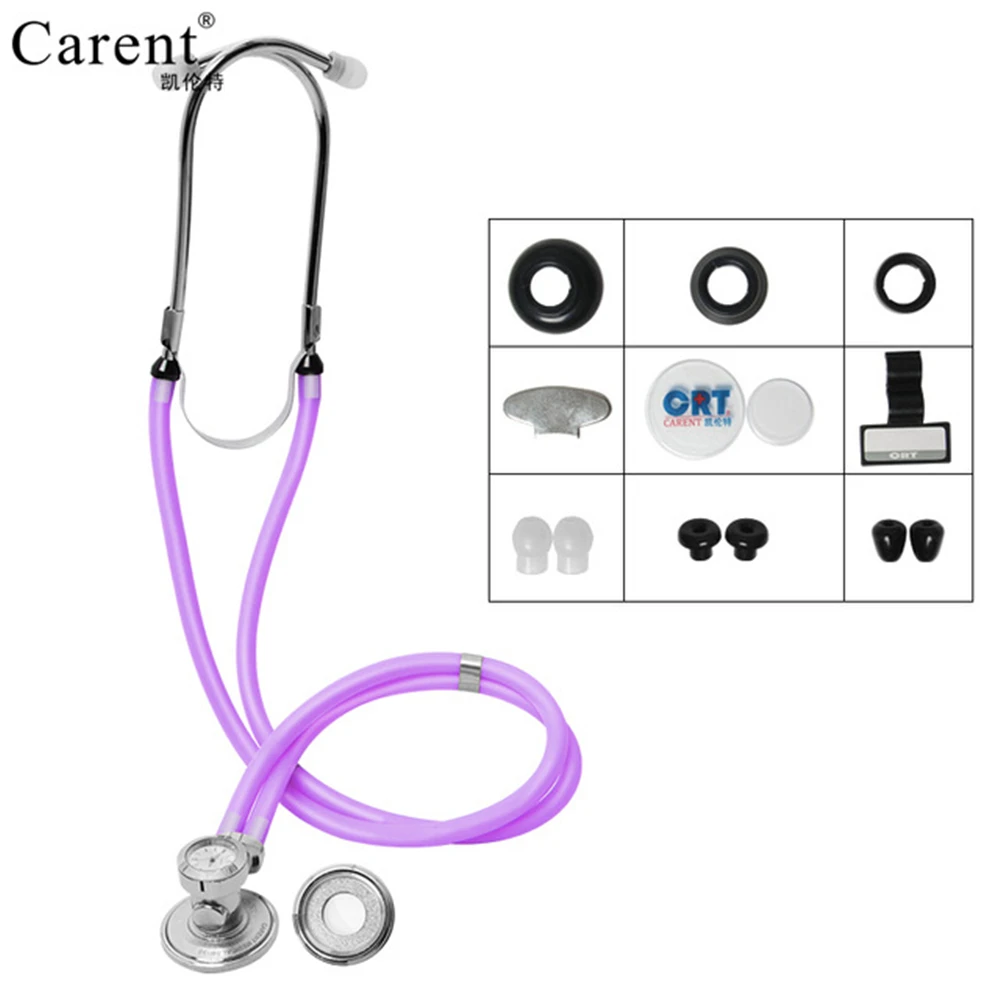 Ice purple Carent многофункциональные медицинские часы стетоскоп часы профессиональный доктор стетоскоп-колокольчик головка звуковой плод сердце Auscultation - Цвет: Ice purple