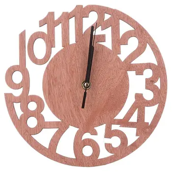 

3D Wall Clock Number Wooden Silent Clock For Home Kitchen Office