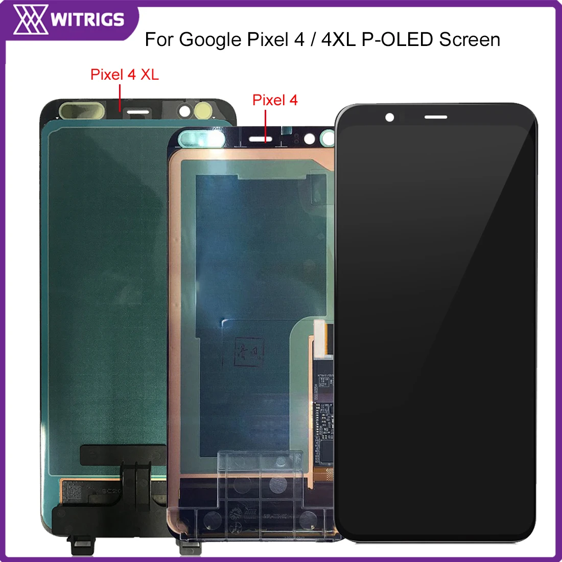 Witrigs для Google Pixel 4 XL 4XL ЖК-дисплей кодирующий преобразователь сенсорного экрана в сборе Замена с рамкой