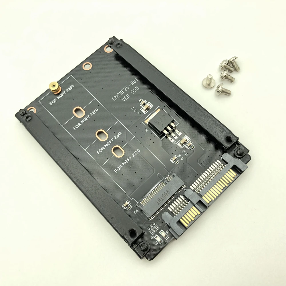 Металлический корпус B+ M Key M.2 NGFF SSD до 2,5 SATA 6 ГБ/сек. адаптер с разъемом M2 адаптер NGFF W/5 винт M.2 SATA адаптер