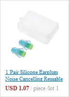 1 Pair Silicone Earplugs Noise Cancelling Reusable Ear Plugs Hearing Protection newest gloves for construction workers