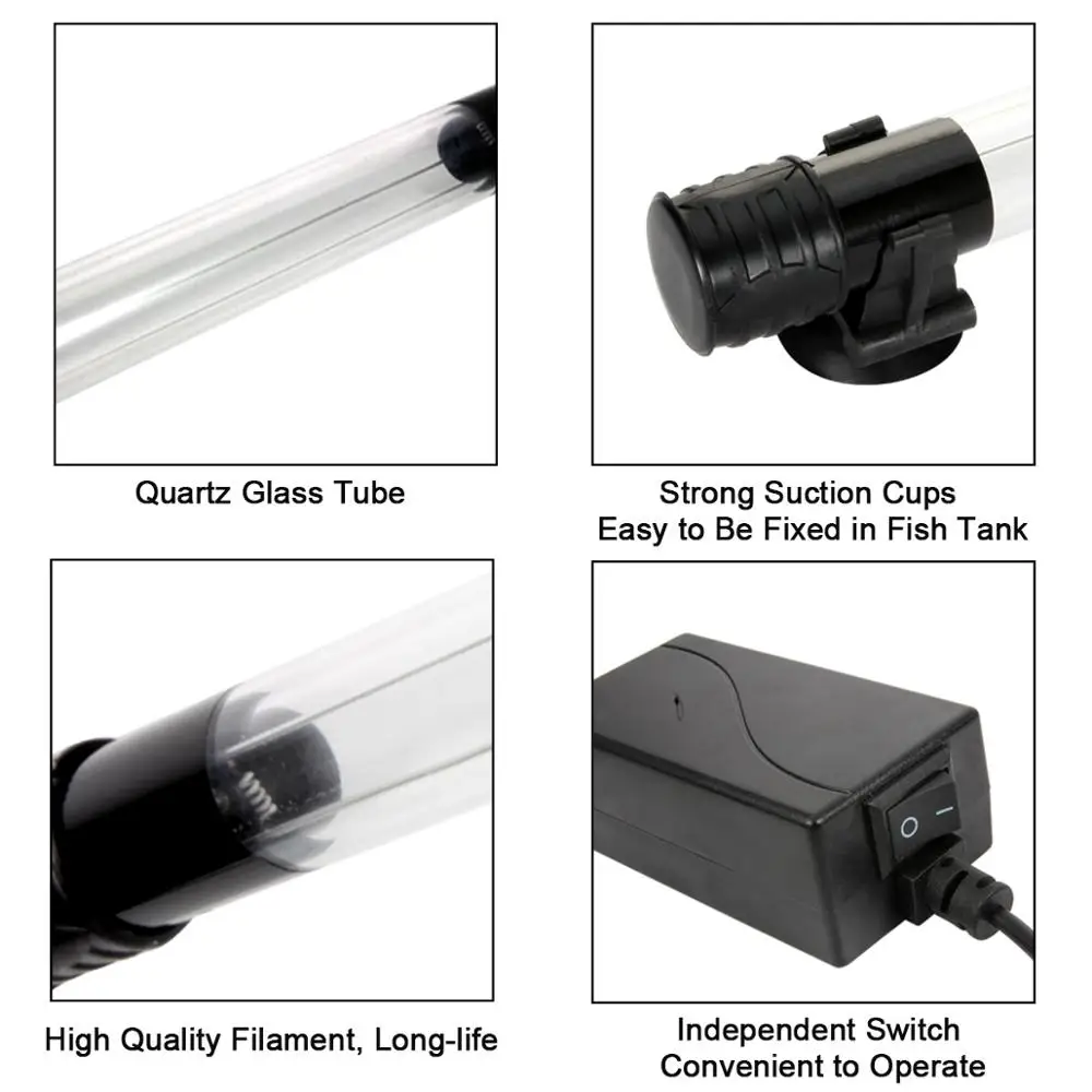 Senzeal 7W/11W Submersible UV Light LED Aquarium Water Clean Light Lamp for Fish Tank Pond Water Clean Senzeal 7W/11W Submersible UV Light LED Aquarium Water Clean Light Lamp for Fish Tank Pond Water Clean