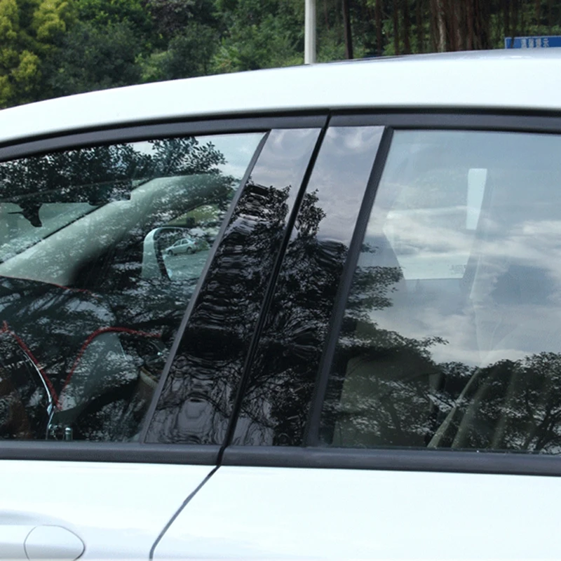 

Car Black Side Door Window Pillar Post Sticker For Honda CRV 2012-2016 Accessory