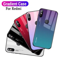 Градиентный чехол из закаленного стекла на Redmi Note 7 5 6 Pro Чехлы для Xiaomi Redmi K20 6a 6 5a 5 S2 7 Note 4x4 силиконовый чехол