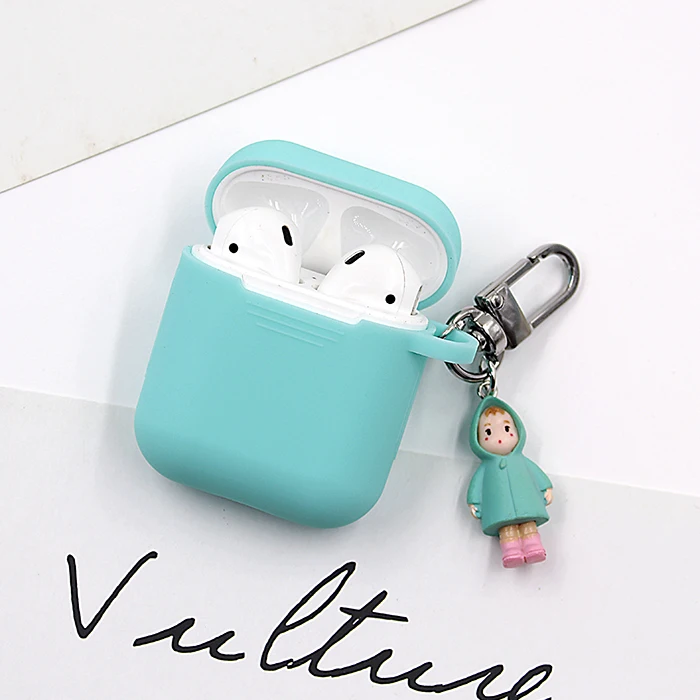 For Airpods Case Rabbit beer fruit Bluetooth Wireless Protective Cover For AirPods Silicone Charging Box Case beautiful Keychain