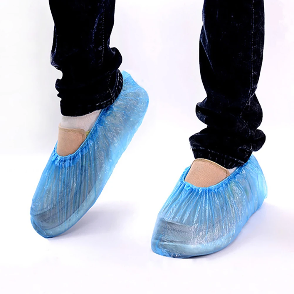 se adapta a la mayoría de los azules Cubiertas desechables para zapatos impermeables y antideslizantes 15 pares duraderas para interiores y exteriores reciclables talla única 