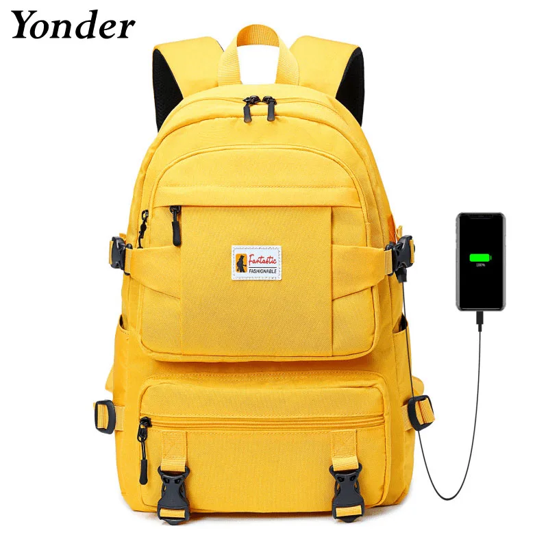 Backpacks Female Schoolbag Laptop Teenagers Large Women Student Nylon Fabric A4 for PC