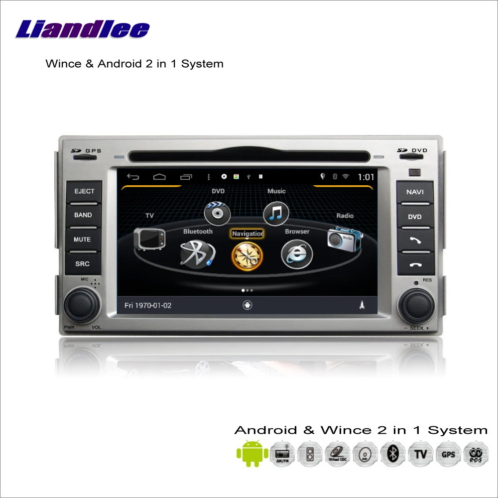 Автомобильная Мультимедийная стерео система Liandlee на Android для Hyundai Santa Fe 2006 ~ 2011