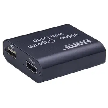 

1080P 4K HDMI Video Capture Device HDMI To USB 2.0 Video Capture Card Dongle Game Record Live Streaming Broadcast Local Loop Out