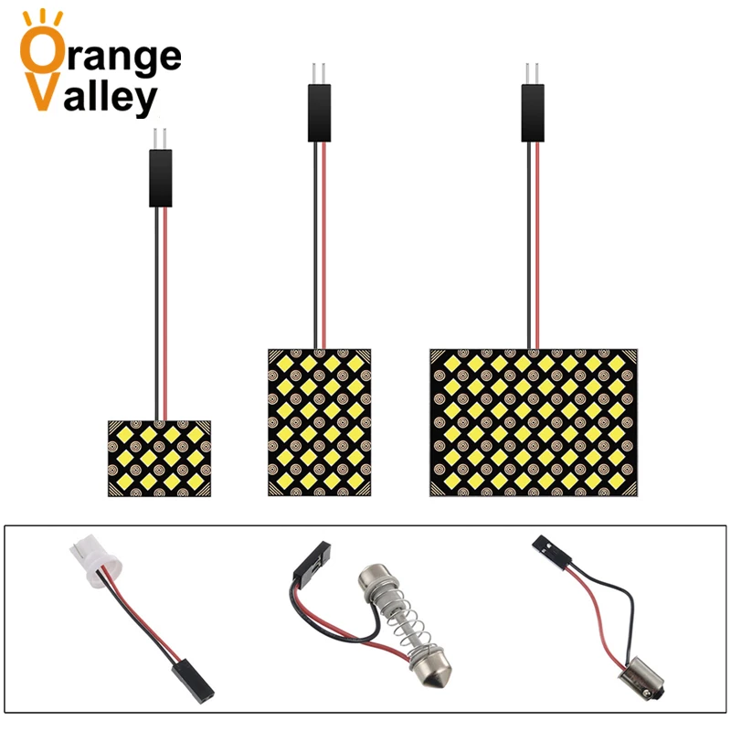 10 шт. T10 гирлянда 12 24 48 светодиодов 1210 SMD Автомобильная купольная внутренняя