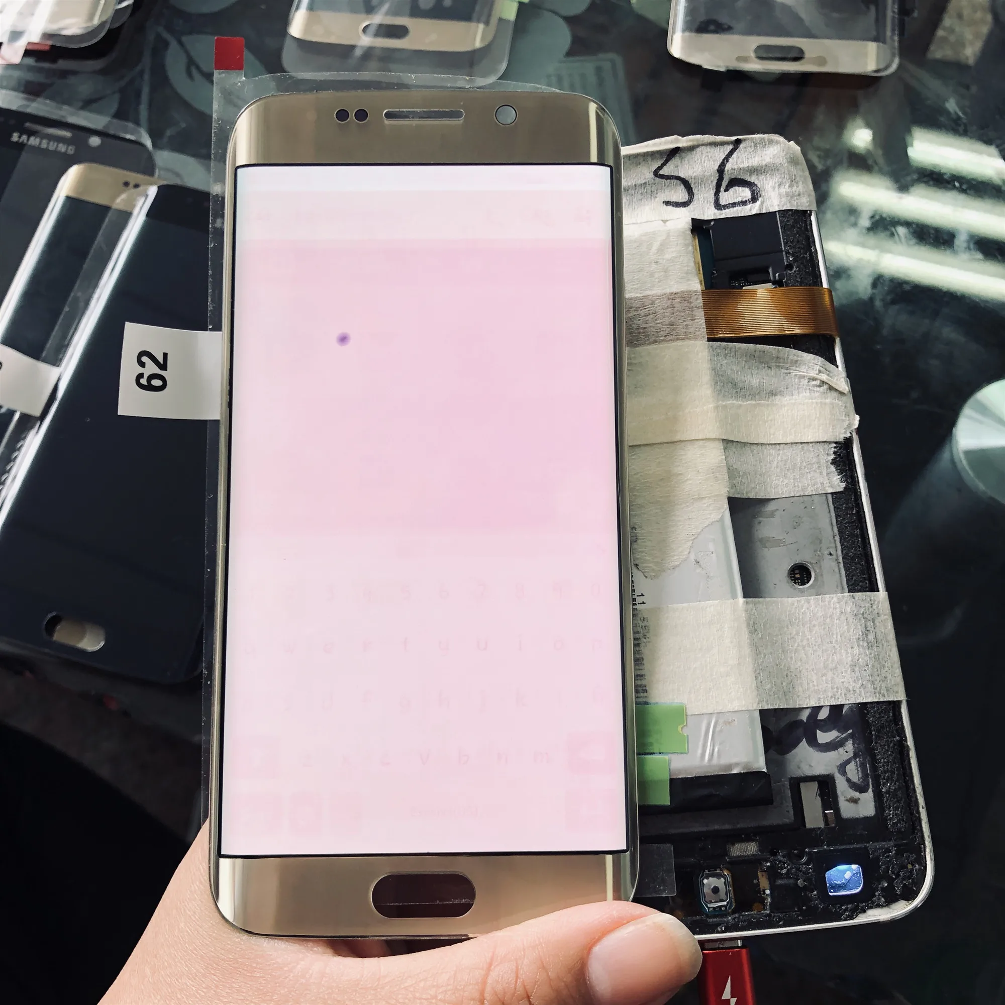 

Red Burn-Shadow AMOLED For Samsung Galaxy S6 Edge G925 S6 EDEG LCD Display Touch Screen Digitizer Assembly NO FRAME