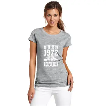 

New Arrival 1972 45 years perfection 2017 tee t shirts women XXXL 4Xl 5XL short-sleeve hip hop