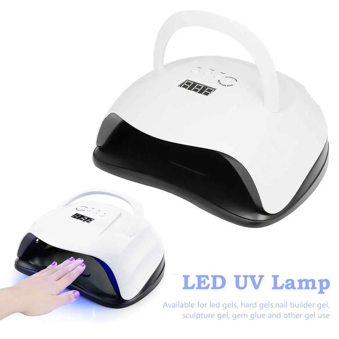

80W 10s/30s/60s/99s Timer LCD Display Lamp for Nail Dryer Nail Dryer UV LED Nail Lamp Gel Polish Curing Lamp with Bottom
