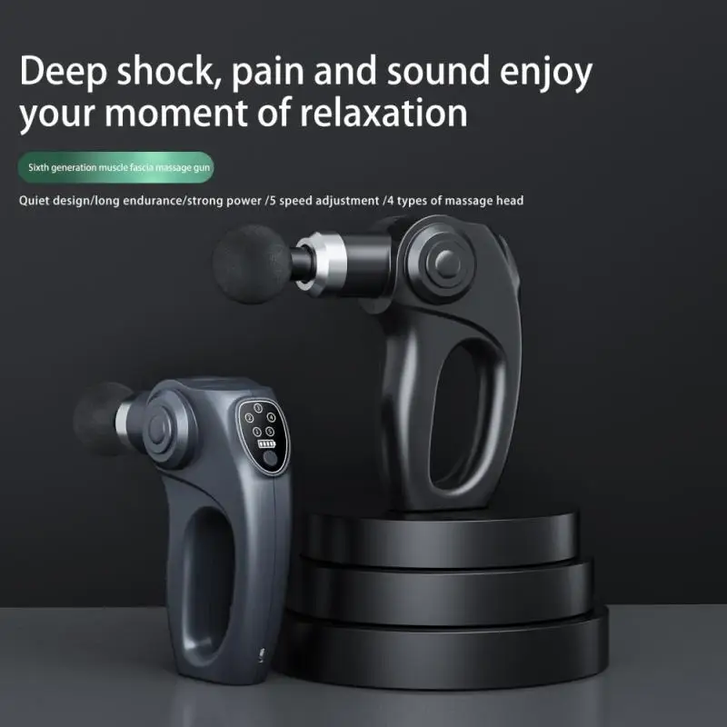 7PCS New High Frequency Massage Gun Muscle Relax Body Relaxation Electric Massager With Charging Cable Therapy For Fitness |
