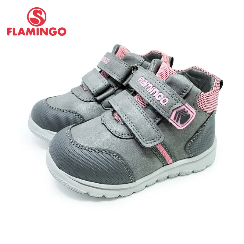 FLAMINGO Autumn Felt High Quality Grey Kids Boots Size 22-27 Anti-slip Shose for Girl Free Shipping 202B-Z5-2042