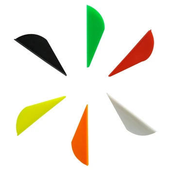 

100 Pcs New 2 Inch Parabolic Natural Feathers 2 Inch Water Drop Archery Feather for Hunting