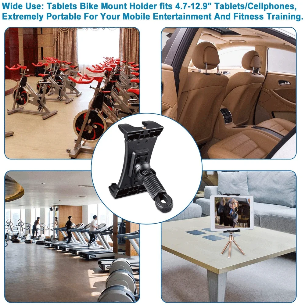 Universal Car Tablet Holder Indoor Gym Treadmill Exercise Bike Handlebar Mount Stand for iPad Pro 12.9 Xiaomi Samsung Tablet PC Universal Car Tablet Holder Indoor Gym Treadmill Exercise Bike Handlebar Mount Stand for iPad Pro 12.9 Xiaomi Samsung Tablet PC