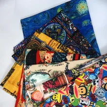 1 ярд мультфильм саржа полиэфирная ткань для печати для ручной работы DIY сумка материал занавеса T771