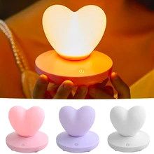 

LED Creative Mini Love Silicone Night Light USB Touch Control Table Lamp For Xmas Valentines Day Anniversary Gift Home Decor