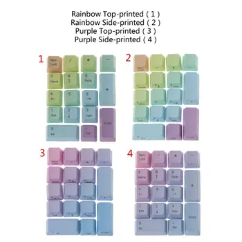 

17 Keys Side Top Printed PBT Keycap For Mechanical Keyboard MX Switches Numpad