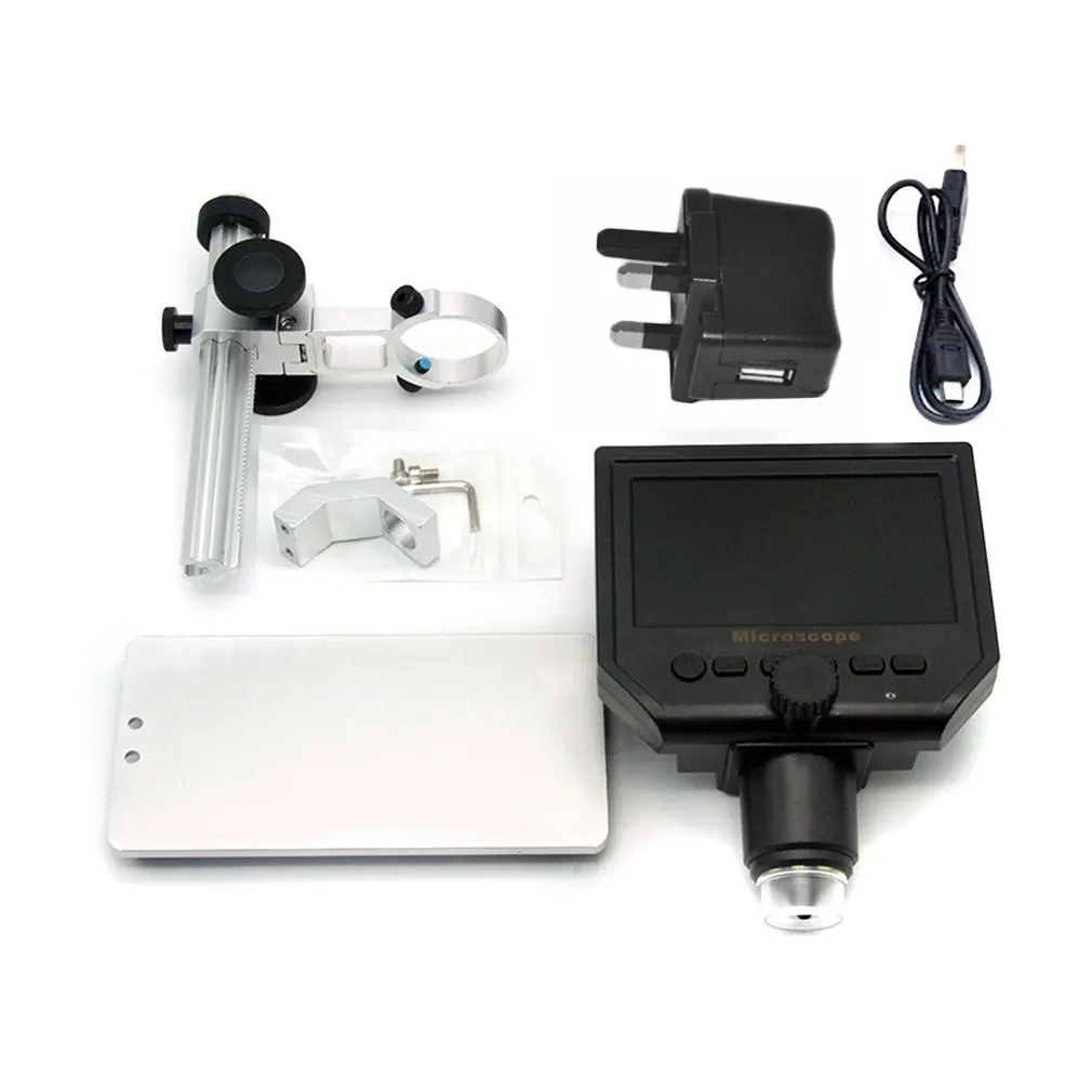 

1-600X 4.3-Inch 3.6MP LCD Screen Electronic Digital Video Microscope Portable 1080P HD LED Magnifier With Metal Stand