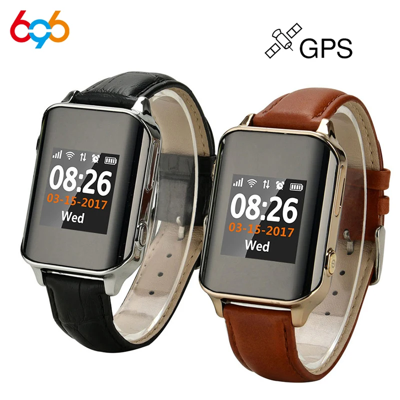 

696 A16H Vintage GPS Smart Watch Phone Call SOS Wifi LBS Positioning Watch Waterproof Heart Rate Monitor 450mAh Elder Watch