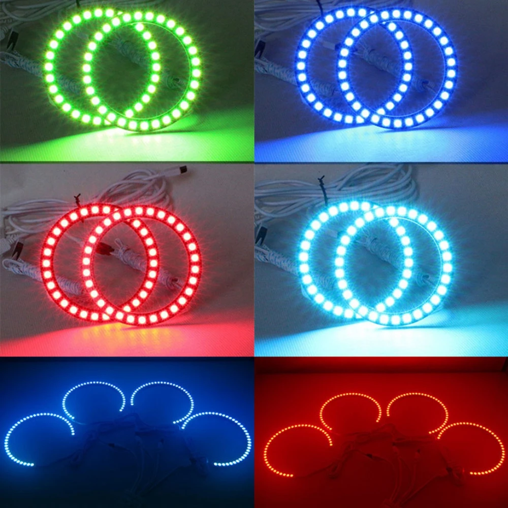 DC5V WS2812B 5050 RGB индивидуально адресуемых пикселей кольцо 8 16 24 Большие размеры 35 45