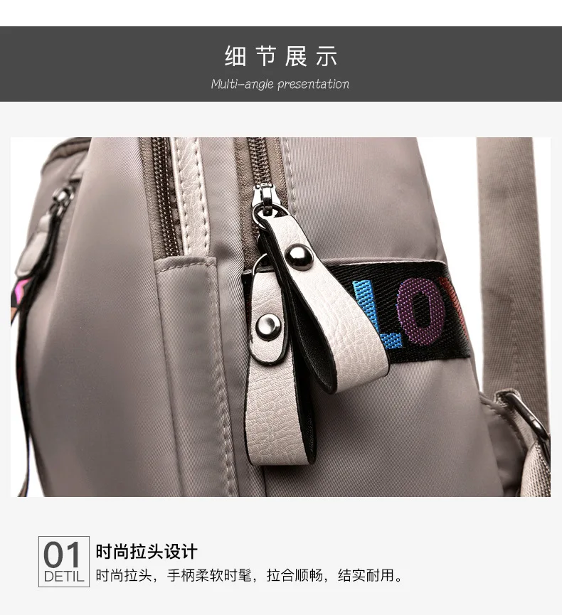 Backpack Women's New Style Korean-style Oxford Cloth Schoolbag Multi-functional Mommy Outdoor Backpack