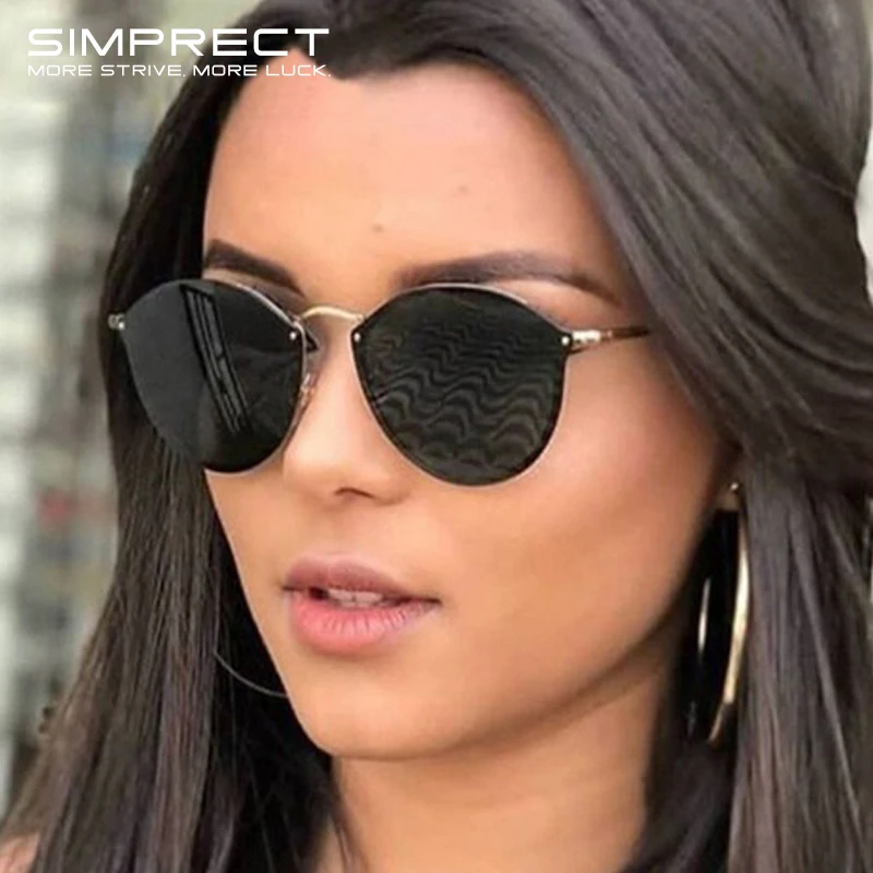 Simprect Retro Lunettes De Soleil Femmes 2021 Miroir Rose Rond Lunettes De Soleil Vintage Lunettes De Soleil Pour Femmes Marque Concepteur Zonnebril Dames Aliexpress
