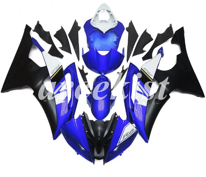 4 бесплатные подарки литьевая Форма ABS обтекатели комплект подходит для YAMAHA YZF-R6 2008- 08 09 10 11 12 13 14 15 16 комплект кузова синий