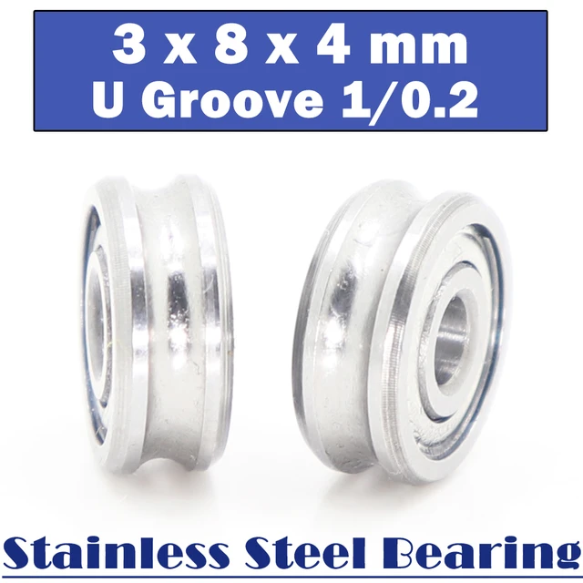 693ZZ Outer Ring With U groove Stainless Bearings 3*8*4 mm ( 2 PCS )