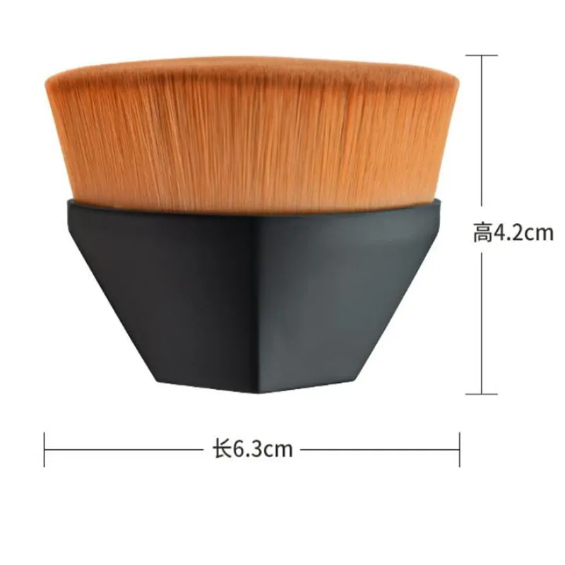 Pennello per trucco a sei angoli Kabuki pennello per fondotinta impeccabile per Set di pennelli per trucco liquido trucco sintetico morbido cosmetico per le donne - immagine 6