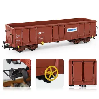 2pcs HO Scale 1:87 40ft High-side Gondola Car Printed Railway Wagons Model Train Container Carriage Freight Car C8742P