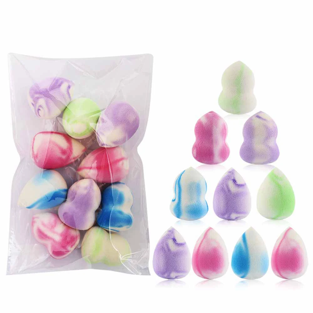 

New 4/6/10Pcs Face Makeup Sponge Cosmetic Beauty Puff Foundation Cream Contour Smooth Make Up Tool Kit Random Color Wholesale