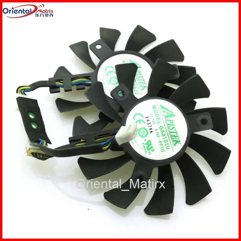 Вентилятор GA81S2U для видеокарты ZOTAC GeForce GTX 970 4 Гб 12 В 0 38 А 75 мм 40*40*40 мм|card fan|graphics card