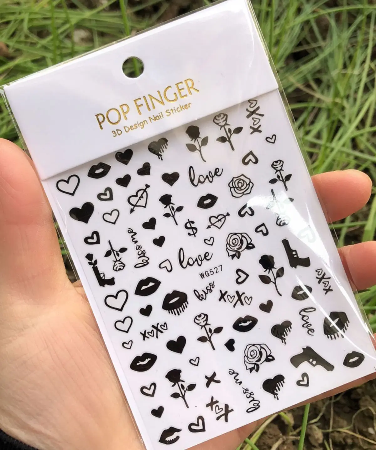 1PCS Multi-Color Laser Reflective Alphabet Nail Art Sticker Kit