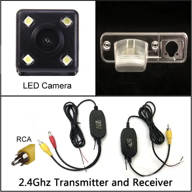 wireless n 4 LED Для Volkswagen VW T4 Multivan Transporter Caravelle бизнес HD CCD автомобильная парковочная камера заднего вида ночное видение - Название цвета: wireless n 4 LED