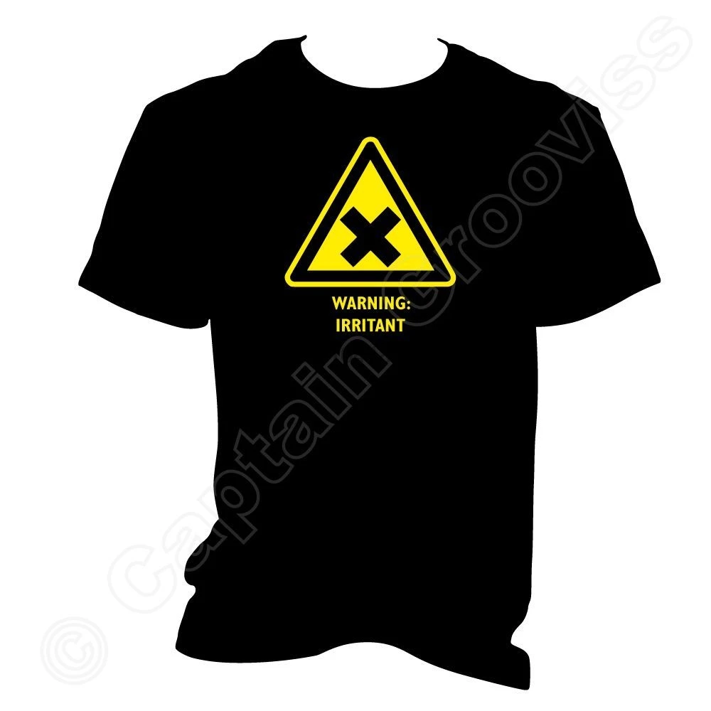 

Irritant Chemical Symbol Laboratory Hazard Warning Sign T Shirt Black Yellow