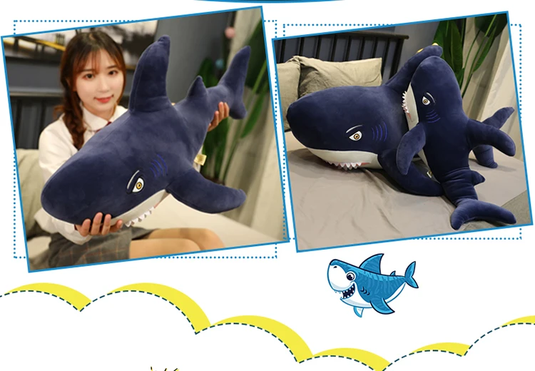 1 шт. 45/65 см милый Megalodon плюшевая игрушка «Акула» моделирование животных укус Подушка-Акула Мягкие игрушки для Для детей подарки на Рождество