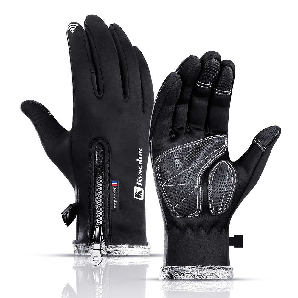 

Winter Autumn Men Cycling Gloves Bicyle Touch Screen High Quality Thicken Warm Women Cashmere Solid Bike Glove Riding Mitten
