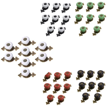 

8PCS Zinc Alloy Cabinet Door Drawer Ceramic Antique Copper Color European Style Handle Single Hole