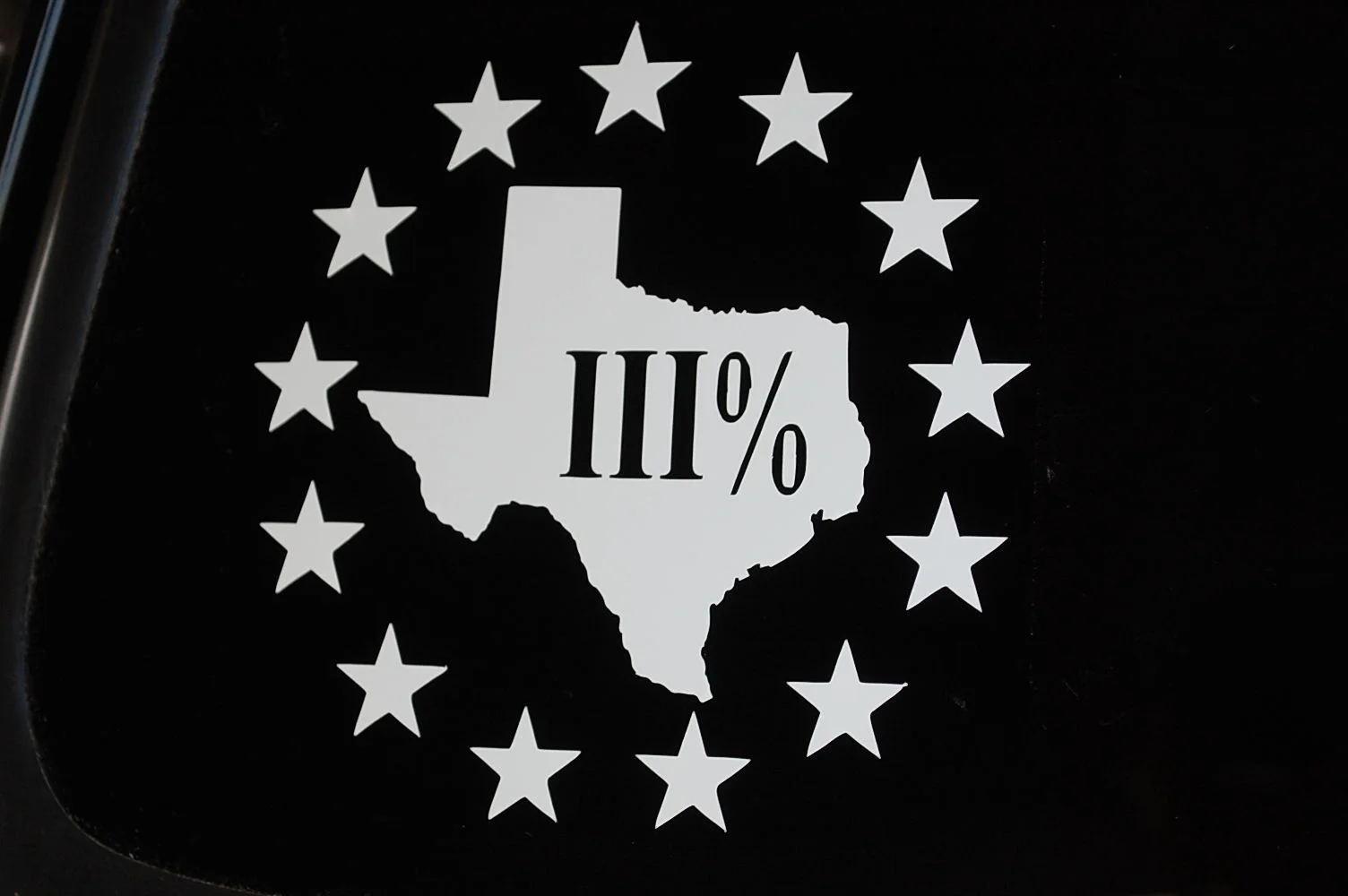 Виниловая наклейка для Texas 3 Percenter высекающая Государственный Логотип настенное