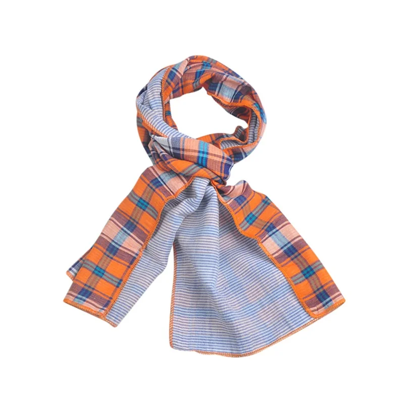Осенне-зимний Повседневный детский модный клетчатый шарф с принтом, Детский Теплый шейный платок, аксессуары для детской одежды