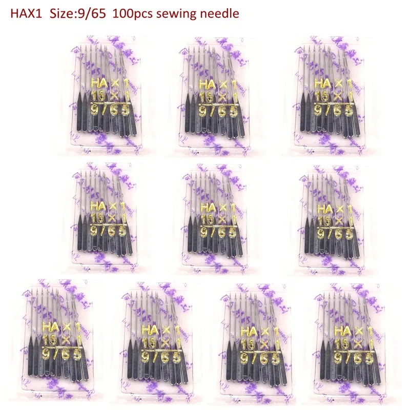 Швейные иглы HAX1 100 шт. размер 65/9 для всех брендов бытовых швейных машин Bernina Toyota