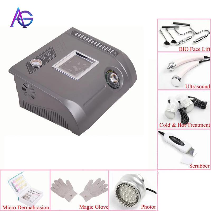 

adg 7 in 1 Machine Photon Magic Glove BIO Wave Micro Current Facial Device Beauty Salon equipment Household Portable