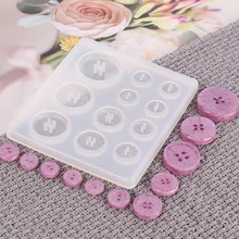 

Epoxy Button Shape Silicone Mold Resin Jewelry Making Mould Craft DIY Tool