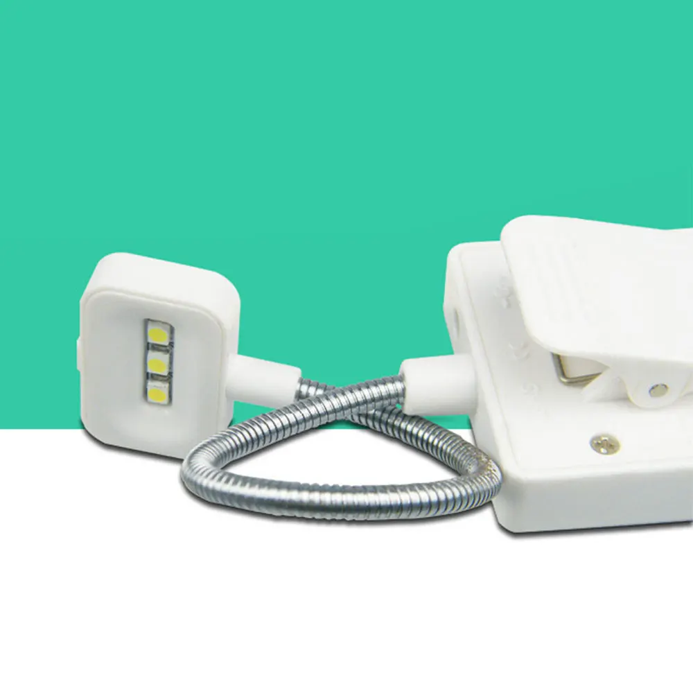 Usb зарядка 3LED солнечный для чтения комнаты прикроватный столик книга свет лампы белый