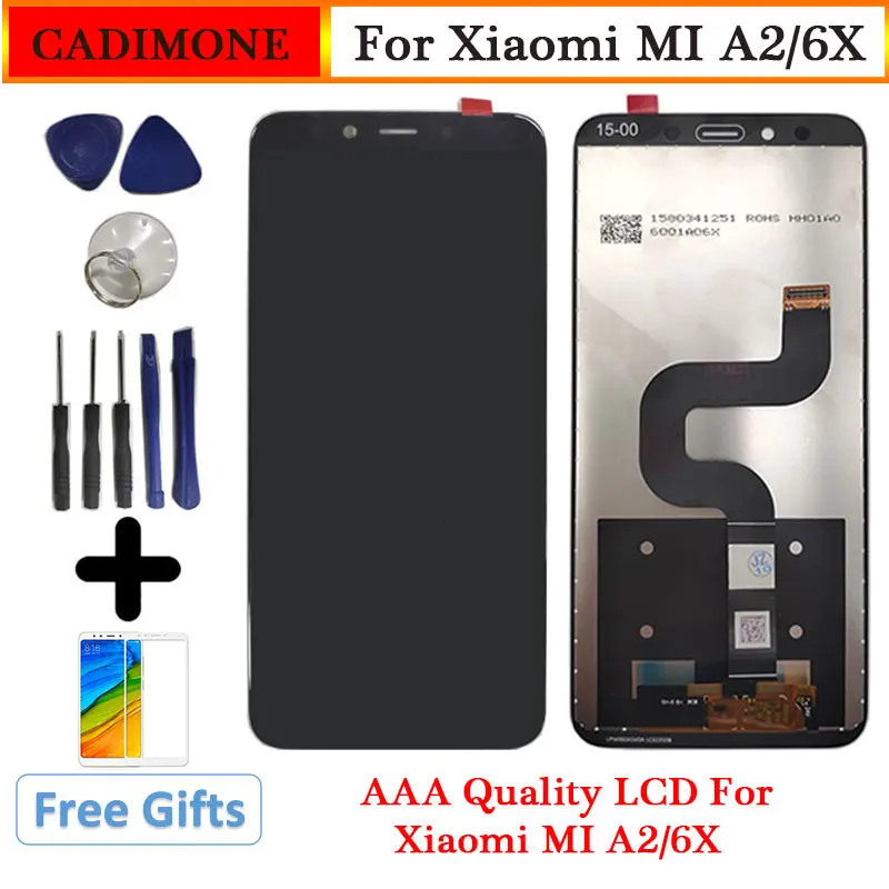 5 99 &quotAAA качество ЖК-дисплей с рамкой для Xiaomi Mi A2 MIA2 сенсорный экран Замена XiaoMi 6X LCD