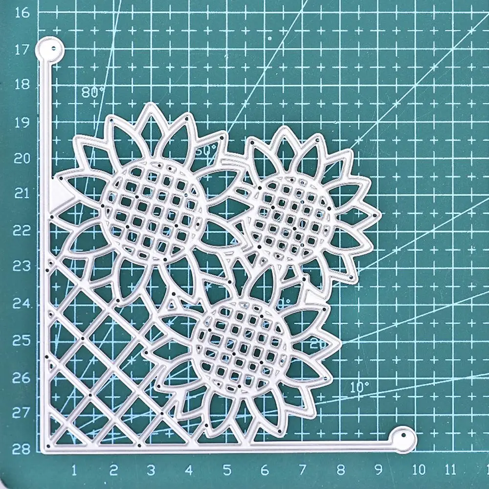 Подсолнух декор для угла штампы фоновая рамка трафареты diy скрапбукинга и папки