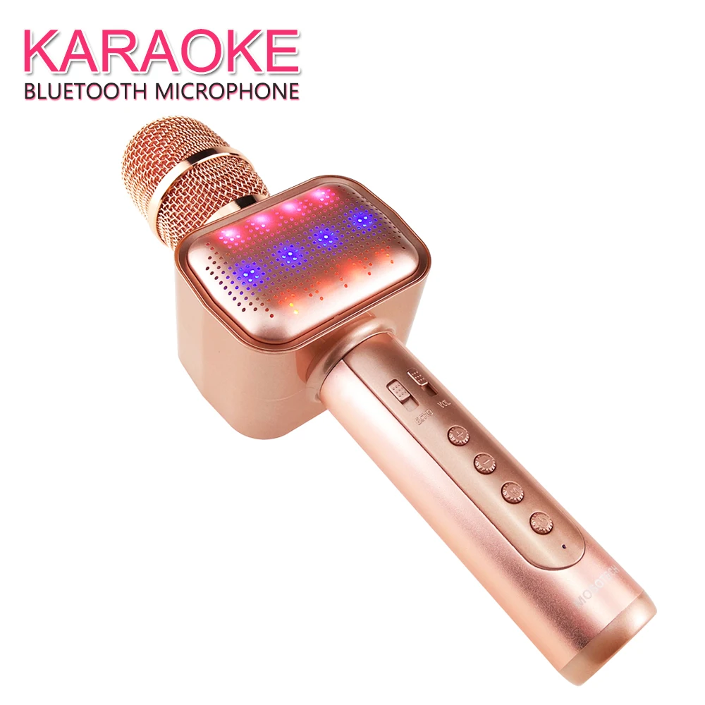 

Wireless Karaoke Microphone Bluetooth Home KTV Karaoke Machine with disco light Portable Mic for ios android phone